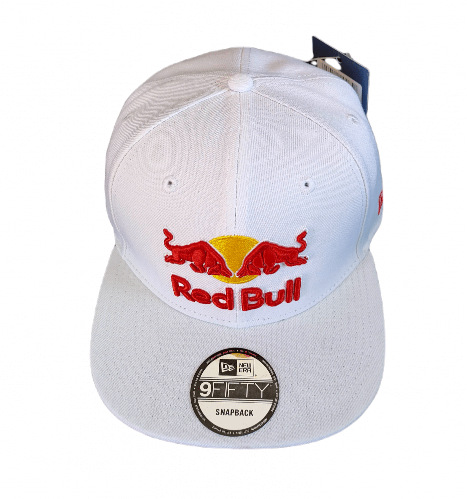 new era red bull cap white snapback flat brim hat